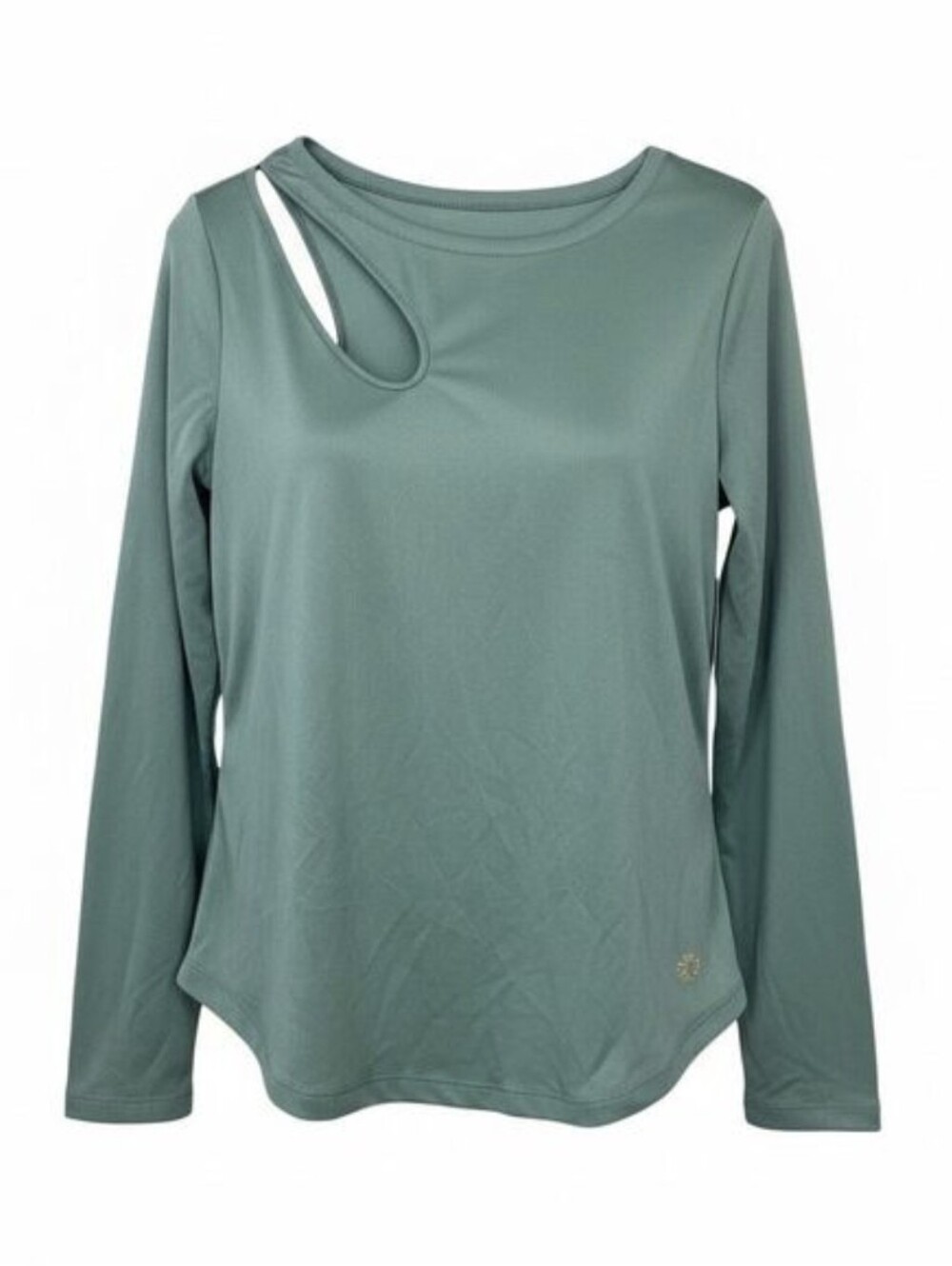 nwd Pro Player Cutout T-Shirt Large Sage Ivy Mesh Long Sleeve Tee Athleisure Top